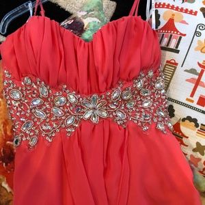 stunning coral gown